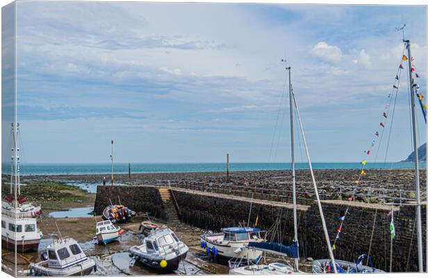 Lynmouth Harbour 2 Canvas Print by Steve Purnell