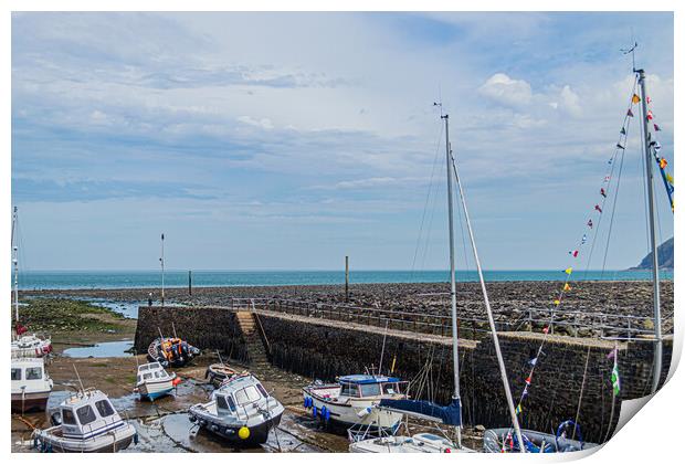 Lynmouth Harbour 2 Print by Steve Purnell
