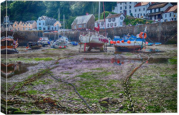 Lynmouth Harbour Canvas Print by Steve Purnell