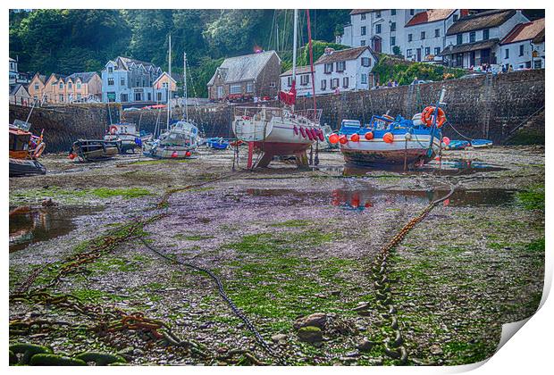 Lynmouth Harbour Print by Steve Purnell
