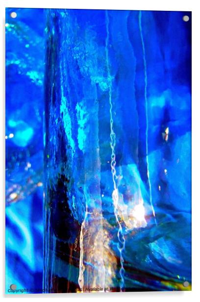 Blue Abstract Acrylic by Stephanie Moore