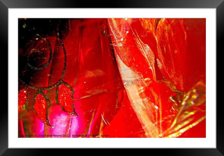 Abstract in red and orange Framed Mounted Print by Stephanie Moore