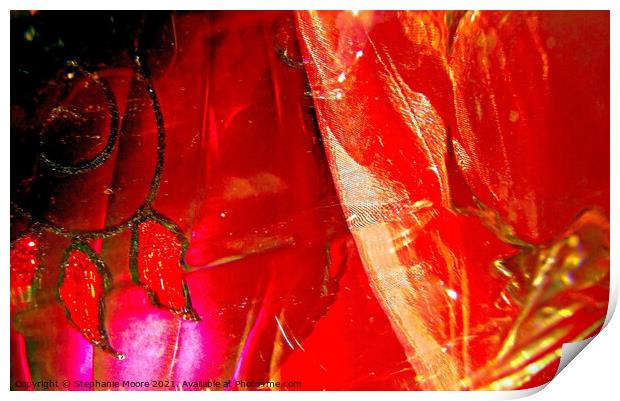 Abstract in red and orange Print by Stephanie Moore