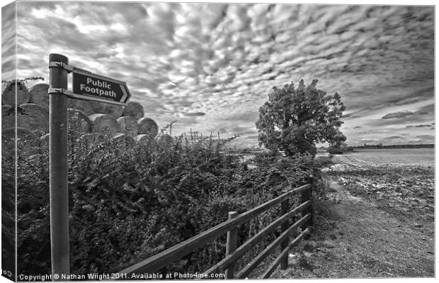 Public Footpath Canvas Print by Nathan Wright