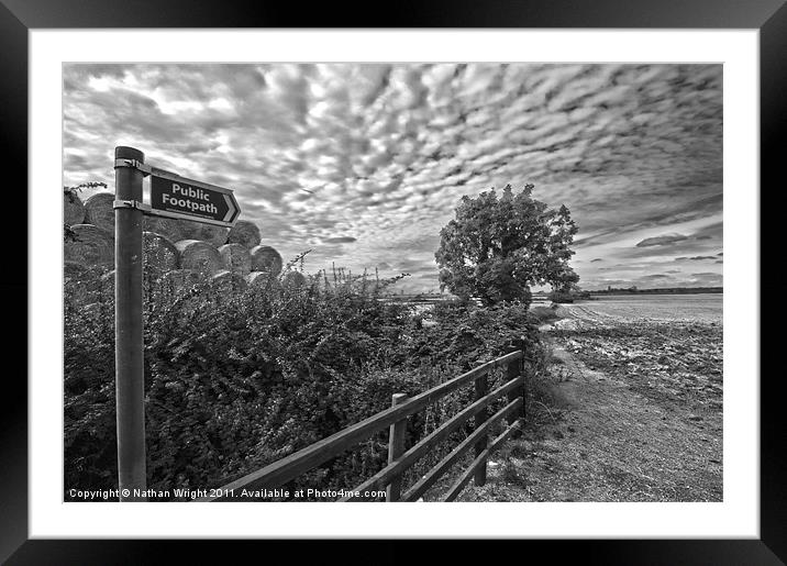 Public Footpath Framed Mounted Print by Nathan Wright