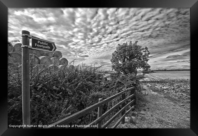 Public Footpath Framed Print by Nathan Wright