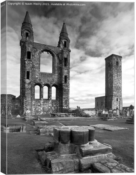 St Andrews Cathedral East Neuk of Fife Scotland Canvas Print by Navin Mistry