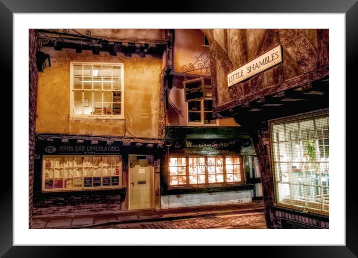 Little Shambles At Night Framed Mounted Print by Alison Chambers