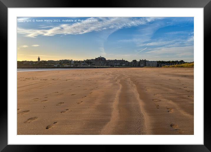 West Sands Beach St. Andrews, East Neuk of Fife Framed Mounted Print by Navin Mistry