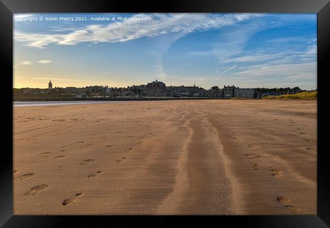 West Sands Beach St. Andrews, East Neuk of Fife Framed Print by Navin Mistry