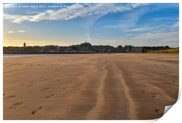 West Sands Beach St. Andrews, East Neuk of Fife Print by Navin Mistry