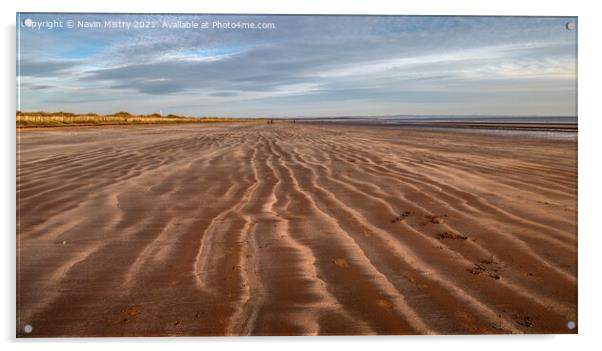 West Sands Beach St. Andrews, East Neuk of Fife Acrylic by Navin Mistry