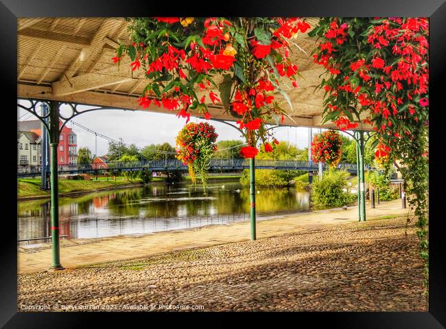 Red Splendor at Exeter Quayside Framed Print by Beryl Curran