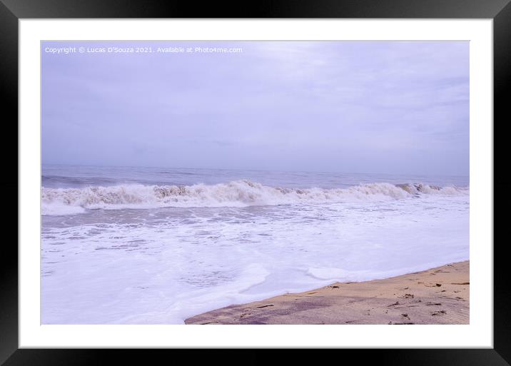 Sea Waves Framed Mounted Print by Lucas D'Souza