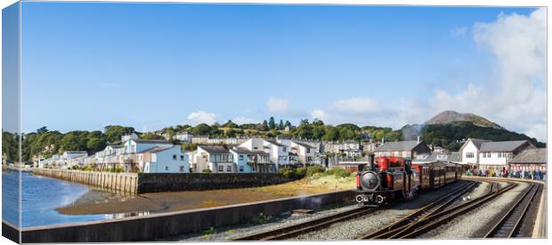 Double Fairlie stream train at Porthmadog Canvas Print by Jason Wells