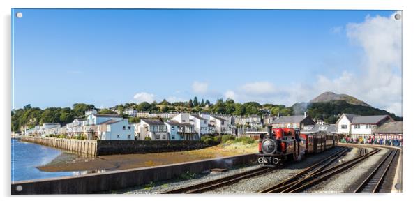 Double Fairlie stream train at Porthmadog Acrylic by Jason Wells