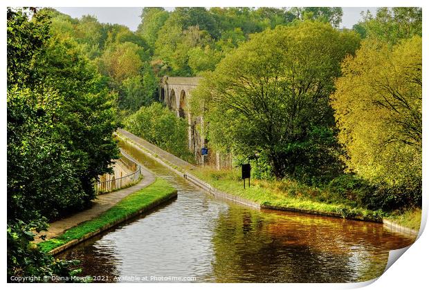 Chirk Aqueduct Early Autumn Print by Diana Mower