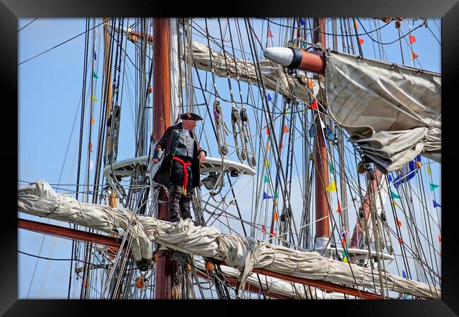 Tall Ship and Buccaneer Framed Print by Arterra 