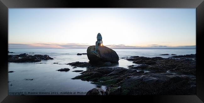 Mermaid of the North at Sunrise Framed Print by Maxine Stevens