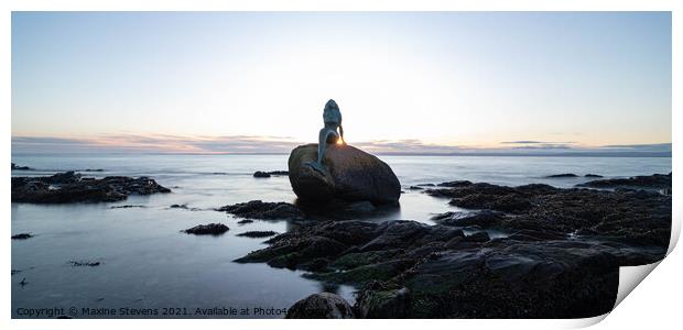 Mermaid of the North at Sunrise Print by Maxine Stevens