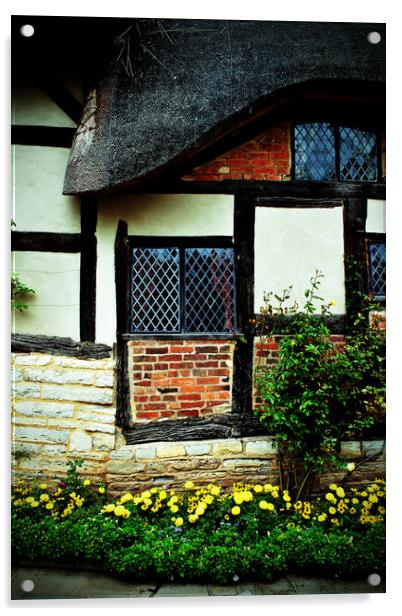 Anne Hathaway's Cottage Shottery Stratford upon Avon Acrylic by Andy Evans Photos