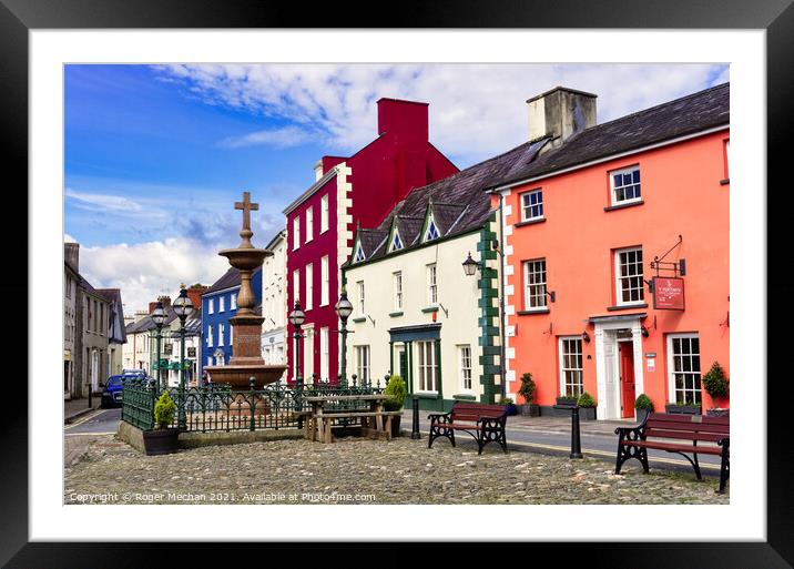 The Vibrant Charm of Llandovery Framed Mounted Print by Roger Mechan