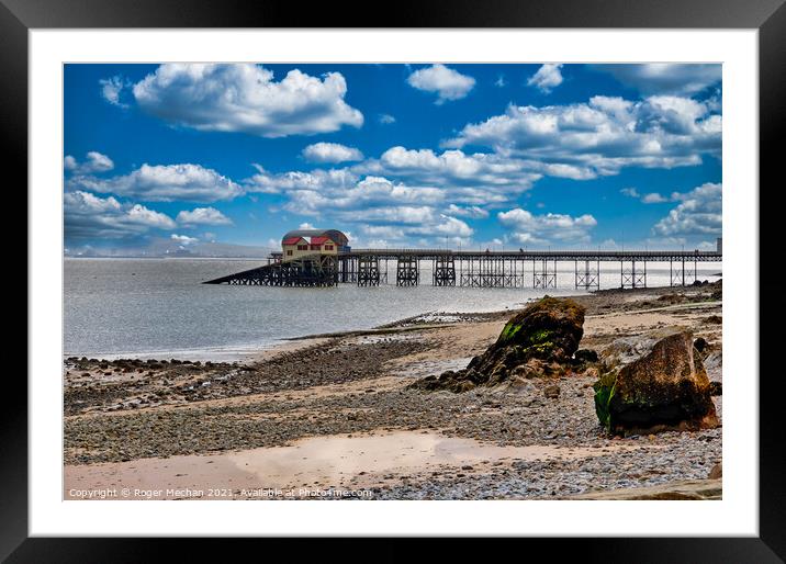 Iconic Mumbles Pier Framed Mounted Print by Roger Mechan