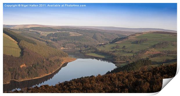 Ladybower Dam Print by Nigel Hatton