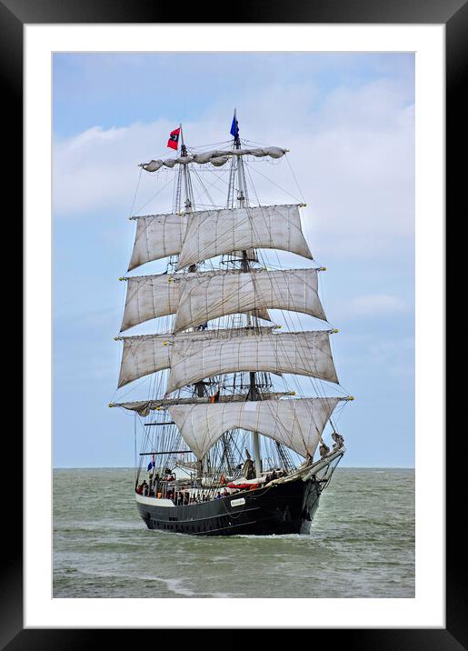 Two-Master Sailing Ship Mercedes Framed Mounted Print by Arterra 