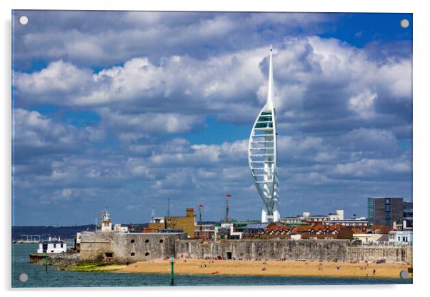 The Spinnaker Tower, Portsmouth harbour Acrylic by Andrew Sharpe