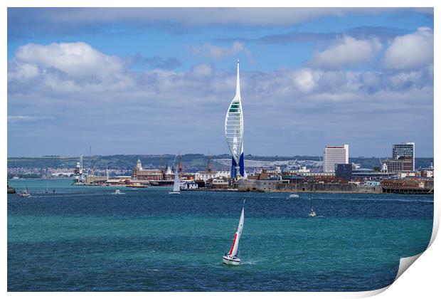 The Spinnaker Tower, Portsmouth harbour Print by Andrew Sharpe