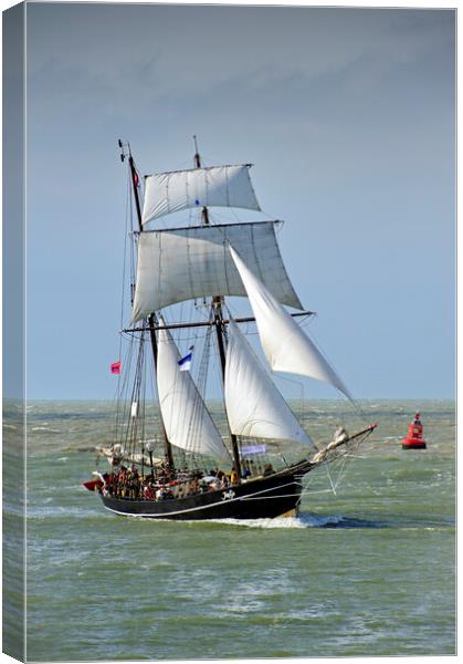 Schooner Jantje Sailing the North Sea Canvas Print by Arterra 