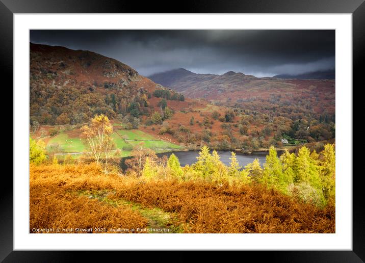Rydal Water and Vista Framed Mounted Print by Heidi Stewart