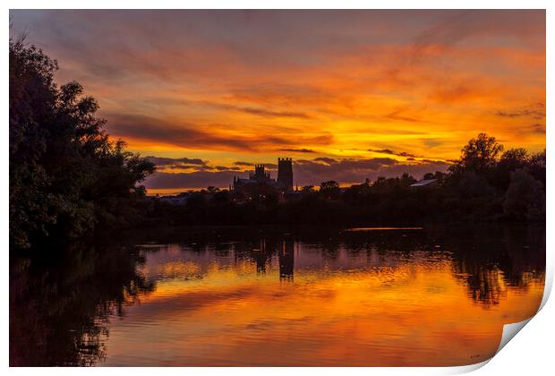 Sunset from Roswell Pits, 11th October 2021 Print by Andrew Sharpe