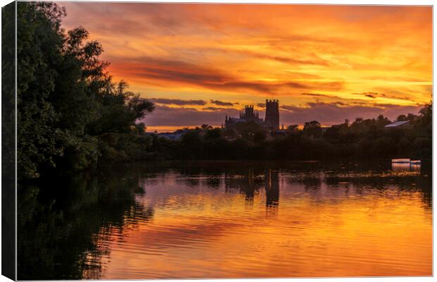 Sunset from Roswell Pits, 11th October 2021 Canvas Print by Andrew Sharpe