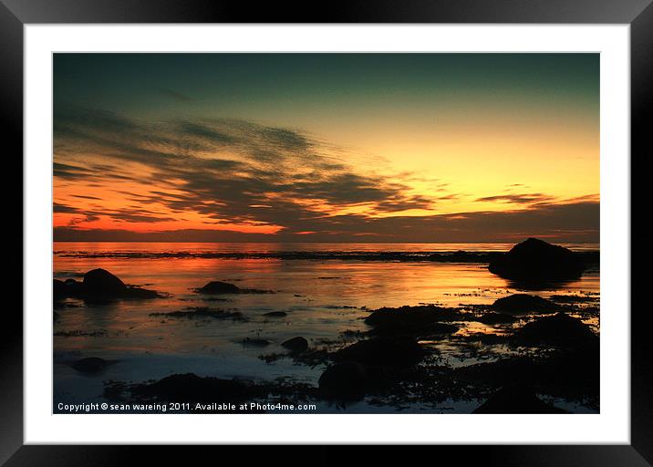 Dusk by the sea Framed Mounted Print by Sean Wareing