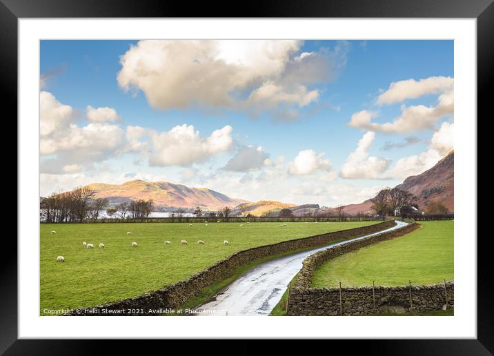 Scenic Drive at Crummock Water Framed Mounted Print by Heidi Stewart