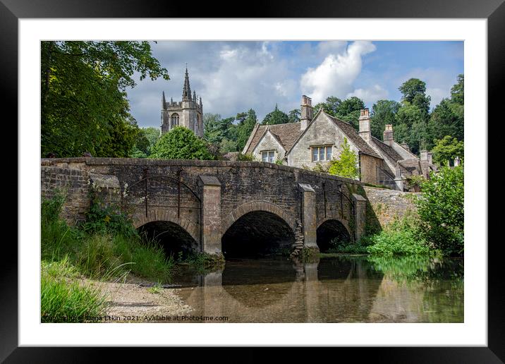 Bridge at Castle Combe Framed Mounted Print by Fiona Etkin
