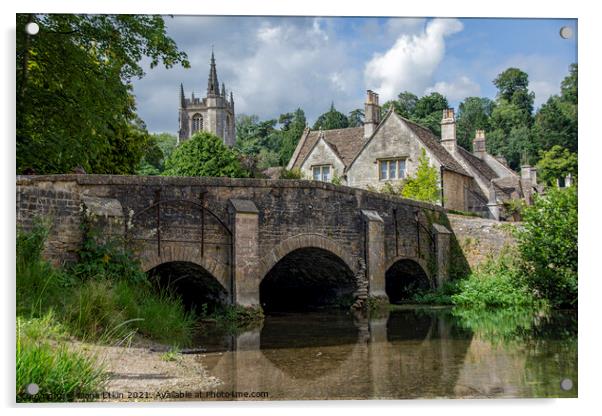 Bridge at Castle Combe Acrylic by Fiona Etkin