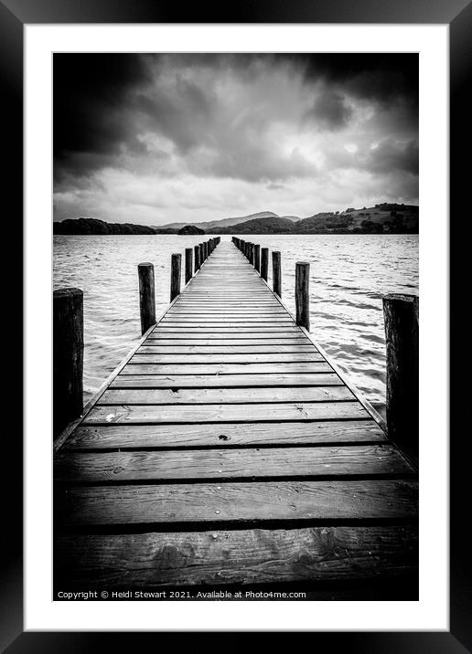 Jetty at Coniston Framed Mounted Print by Heidi Stewart
