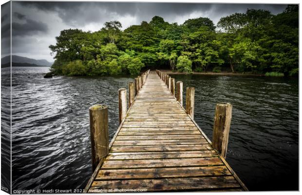 Coniston Water Jetty Canvas Print by Heidi Stewart