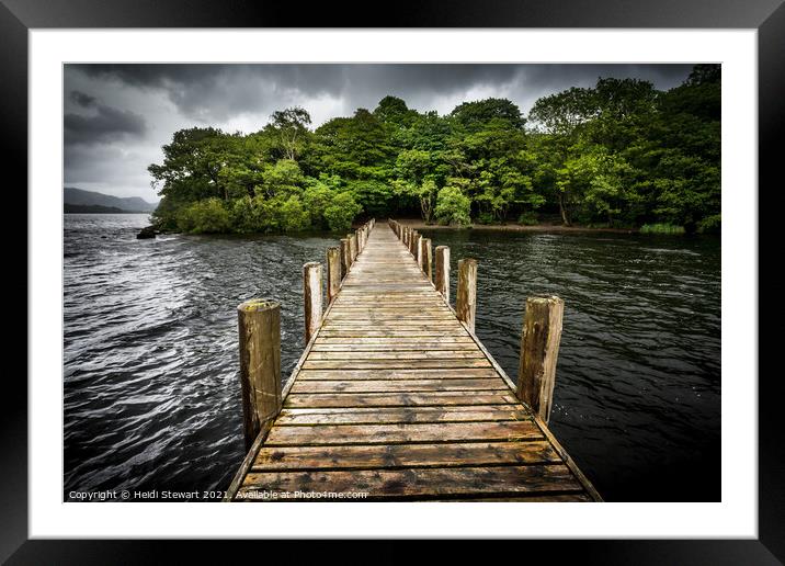Coniston Water Jetty Framed Mounted Print by Heidi Stewart