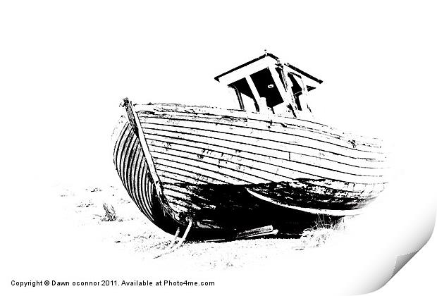 Fishing Boat, Abstract Print by Dawn O'Connor