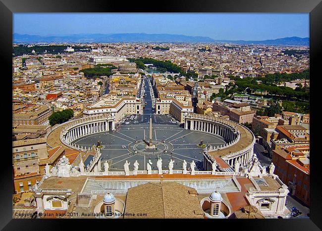 Rome, St. Peters Square Framed Print by alan bain