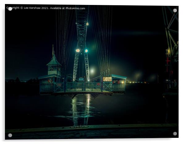 The Enchanting Newport Transporter Bridge Acrylic by Lee Kershaw