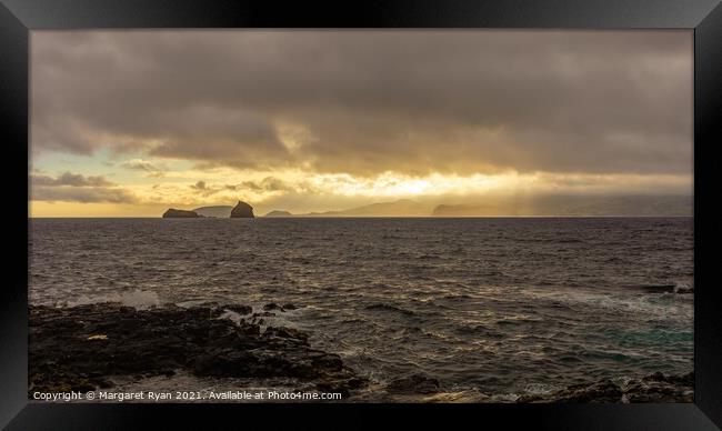 Stormy sunset Framed Print by Margaret Ryan