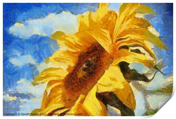 Sun Flower Print by Gareth Parkes