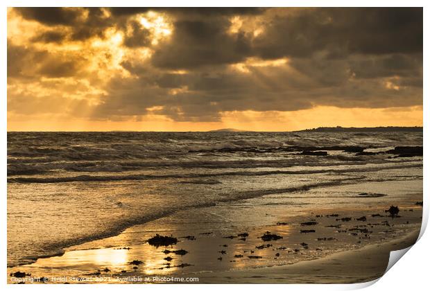 Dunraven Bay Sunset Print by Heidi Stewart