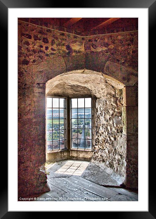 Saxon View, Lewes Castle Framed Mounted Print by Dawn O'Connor