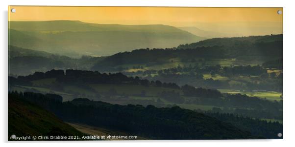 Derwent Valley at dusk Acrylic by Chris Drabble